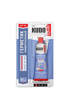 Герметик KUDO KST-101 силиконовый универсальный, белый, тюбик 85мл
