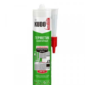 Герметик KUDO. силиконовый санитарный ГРАФИТОВЫЙ ЧЕРНЫЙ RAL9011 280 мл.