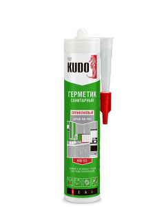 Герметик KUDO. силиконовый санитарный сигнальный серый RAL 7004 280 мл.7004